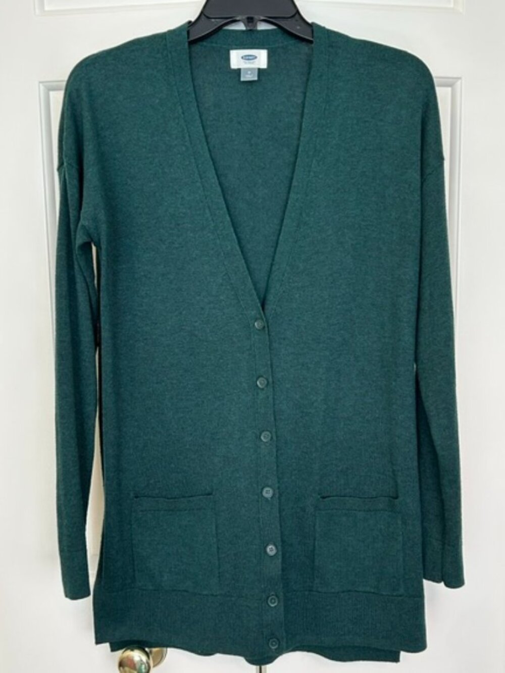 Old Navy VGUC Dark Forest Heather V-Neck Boyfriend Cardigan Sweater Medium